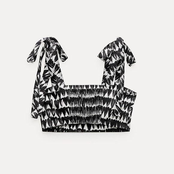ZARA PRINTED CROP TOP ZW COLLECTION - Picture 6 of 8
